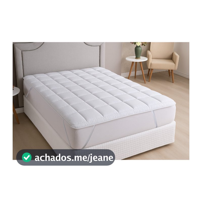 Pillow Top King 100% Fibra Siliconada 1600G/M² - Tecido Percal Algodão - Muito mais Conforto