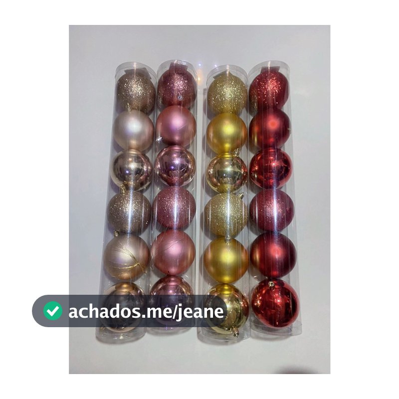 Bola mista de Natal fosca / lisa /  Glitter 8cm 6umi e 6cm 9 uni e 5cm 12 uni e 4cm 15uni  e 3cm 15uni
