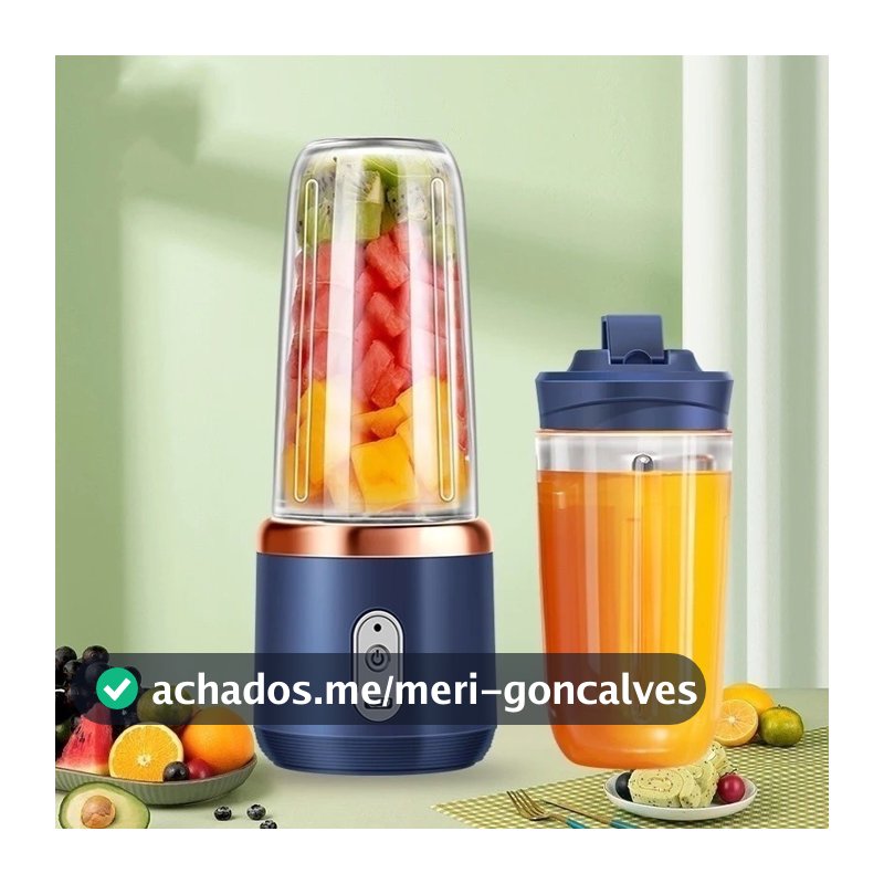 400ML 6 Lâminas Espremedor Elétrico Mini Liquidificador Portátil De Suco De Alimentos Misturador Leite