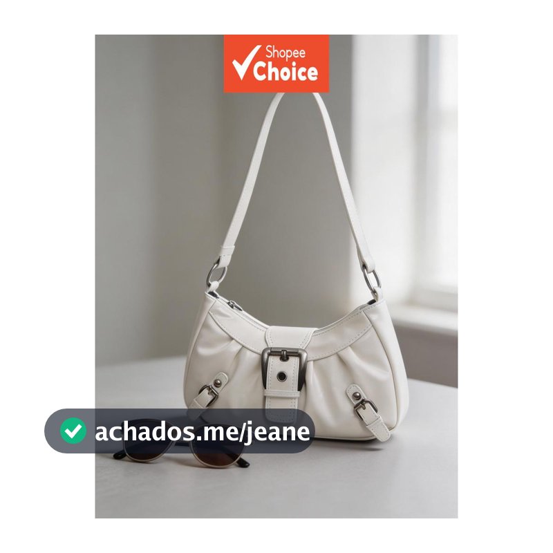 Bolsa Hobo Decorada com Fivela, Estilo Y2K, Bolsa de Ombro Feminina