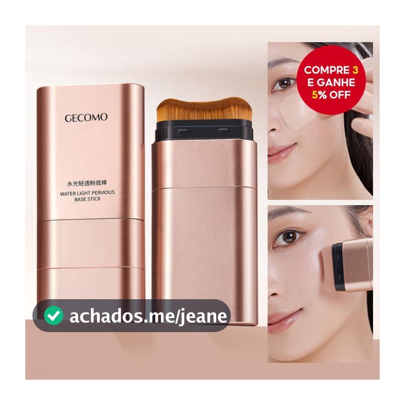 Gecomo Base em Bastão Skin Illusion - Hidratante, Leve e de Longa Duração | Base e Corretivo Sem Emenda para um
