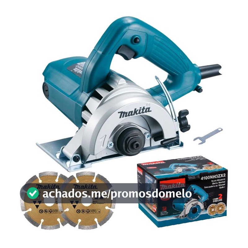 Serra Mármore 4.3/8 POL 1.300W + 2 Discos 4100NH3ZX2 MAKITA