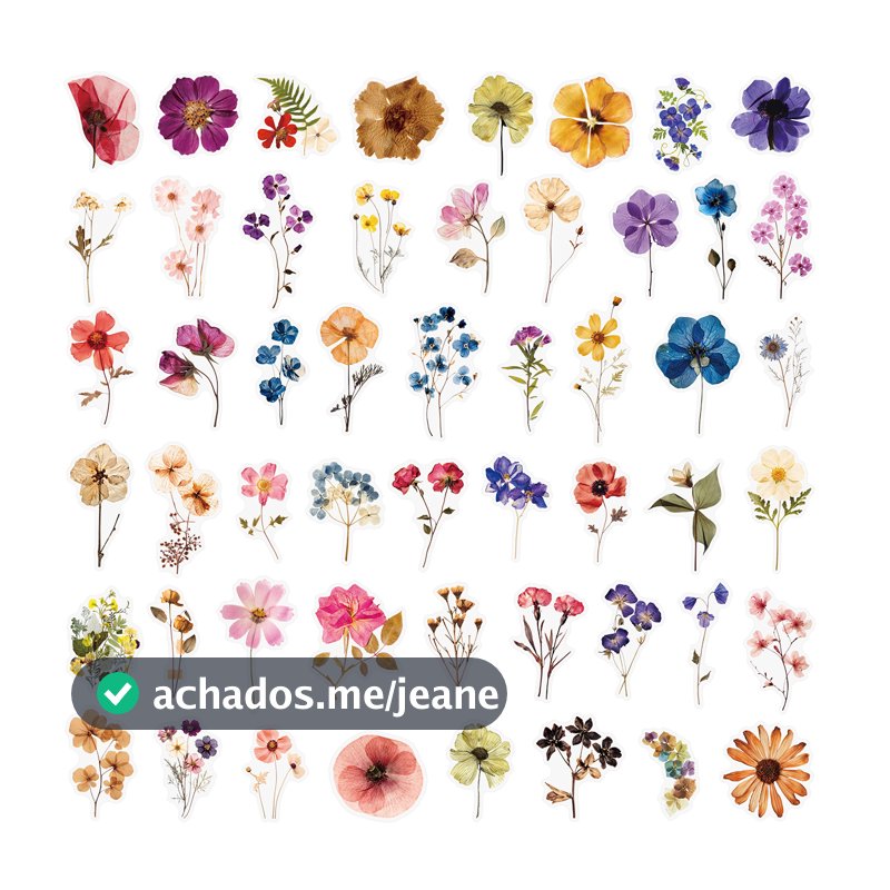 Novos 50 Adesivos Transparentes para Plantas - Decalques Em relevo 3D à prova d'água para telefone e laptop