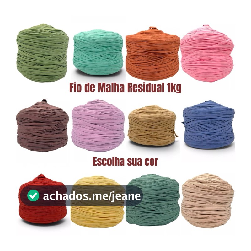 FIO DE MALHA RESIDUAL CROCHE ECONOMICO 1KG LYCRA E ALGODÃO