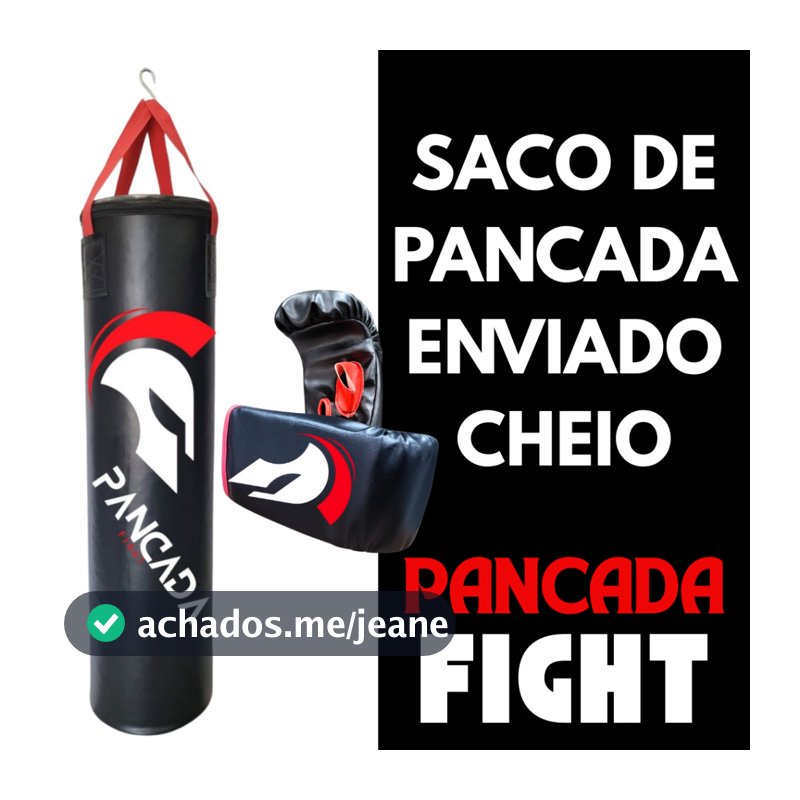 Saco de Pancada 120X100 Boxe CHEIO + Luva Bate Saco - Preço de Fábrica
