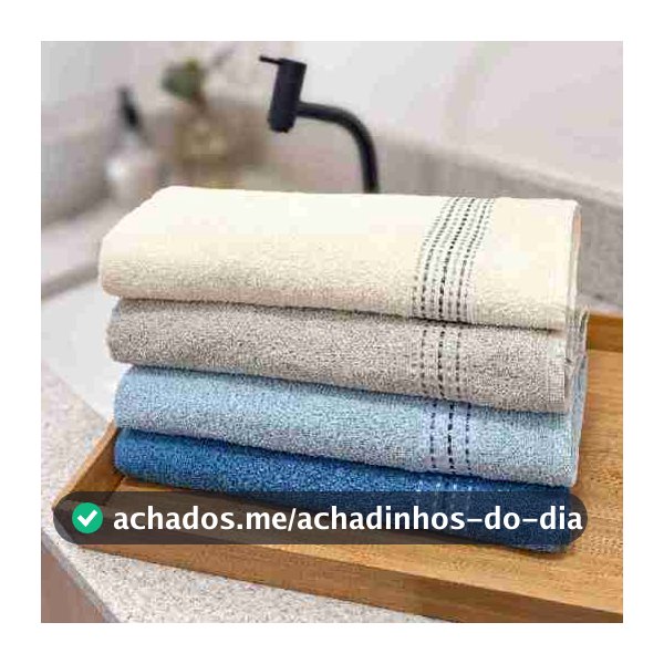 Kit 4 Toalhas De Rosto Equilíbrio 100% Algodão Alta Absorção