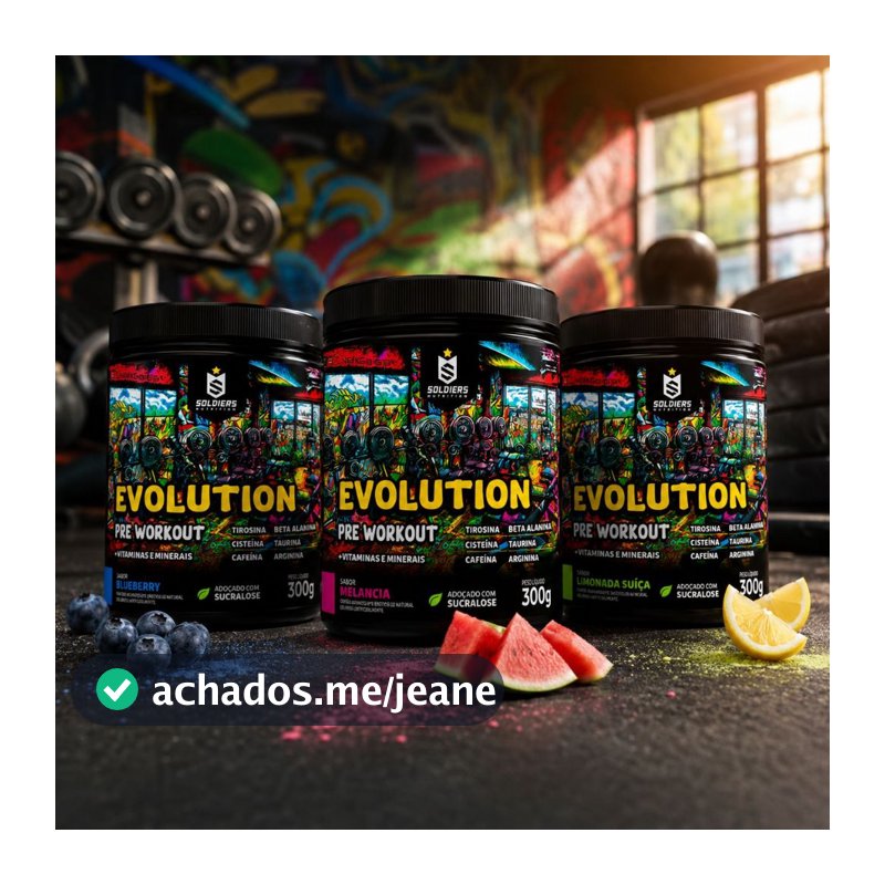 Pré Treino Evolution 300g Soldiers Nutrition Pre Workout Termogênico Energia Resistência Academia