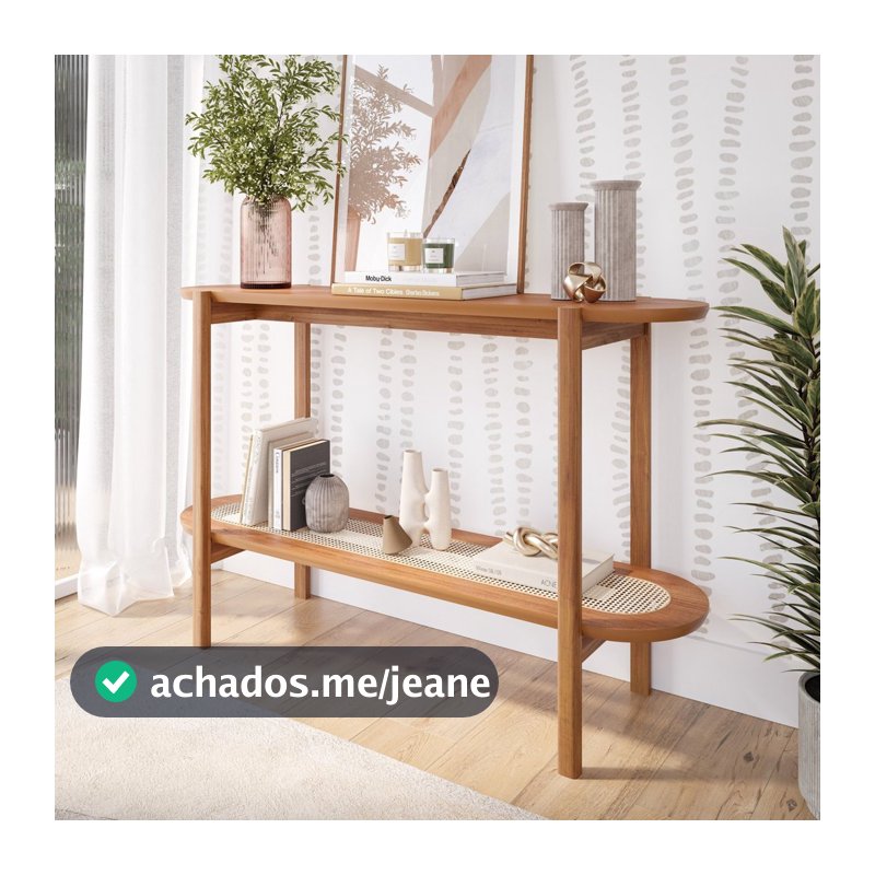 Aparador de Sala de Estar com 2 Prateleiras Madeira Maciça 135cm Cinamomo Lotus Marrom Madeira/Cinamomo