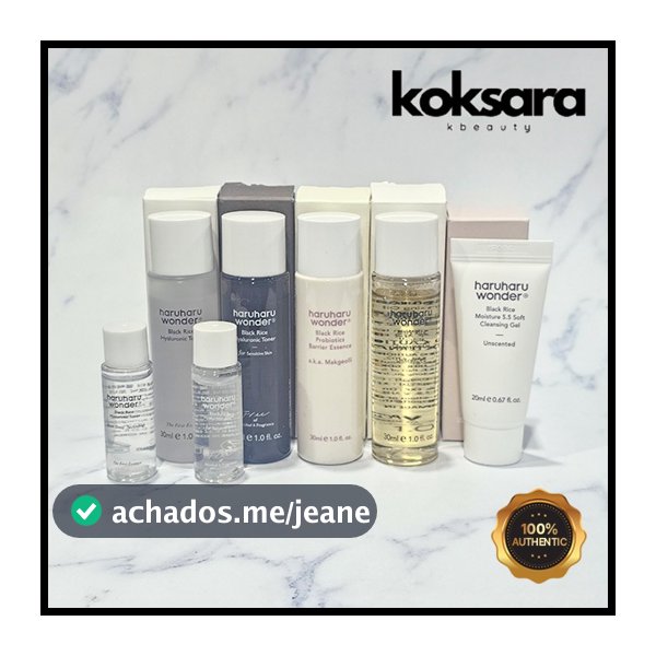 Haruharu Wonder Black Rice Toner Hialurônico Sem Álcool E Fragrância , Gel De Limpeza , Essência ,