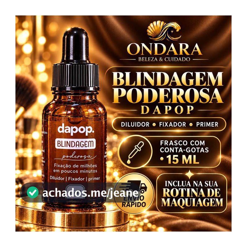 Blindagem Poderosa Dapop 15ml Diluidor Fixador e Primer para Maquiagem
