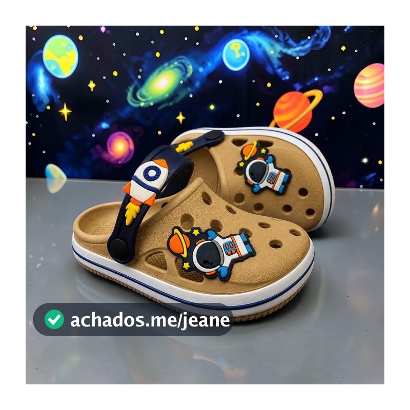 Babuche Infantil Astronauta Masculino Várias Cores Para Menino Bebê Criança Envio Rápido