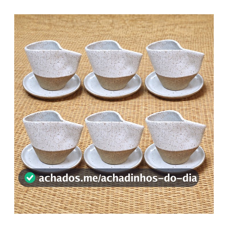 Jogo de Xícaras Andorinha com Pires 110ml (4 ou 6 un) Linda Café  Chá Louça Decoração Cozinha Amigos