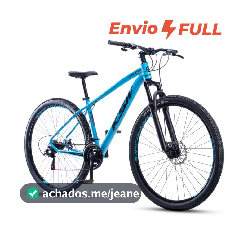 Bicicleta Aro 29 Ksw Alumínio 24 Velocidades com Câmbios Shimano e Freio a Disco