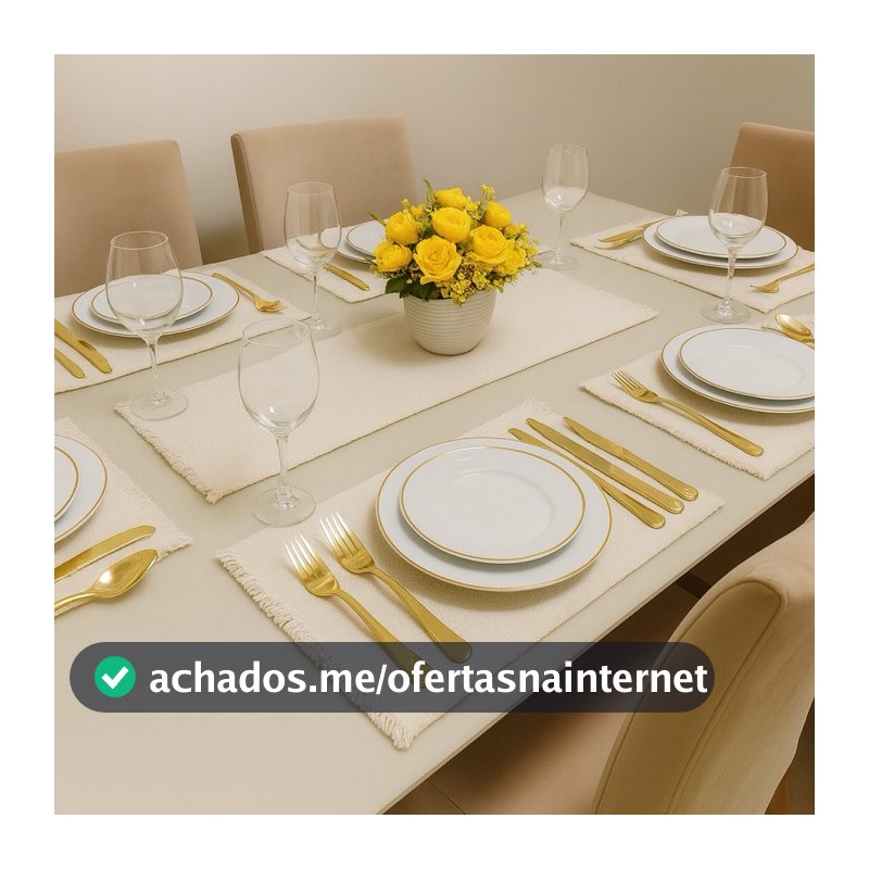 Jogo Americano 7 peças Feito em Tear Chic Decoração Imperdível