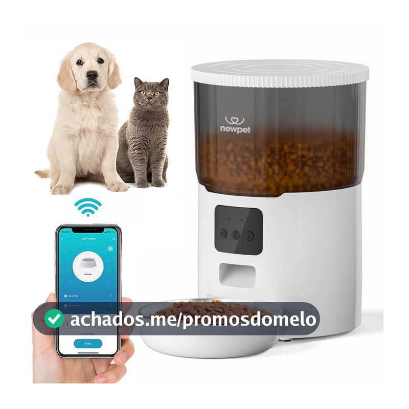 4L Alimentador Automático De Alimentação Smart Para Animais De Estimação/Cães/Gatos/Smartphone/App Pet/Gravador De Voz