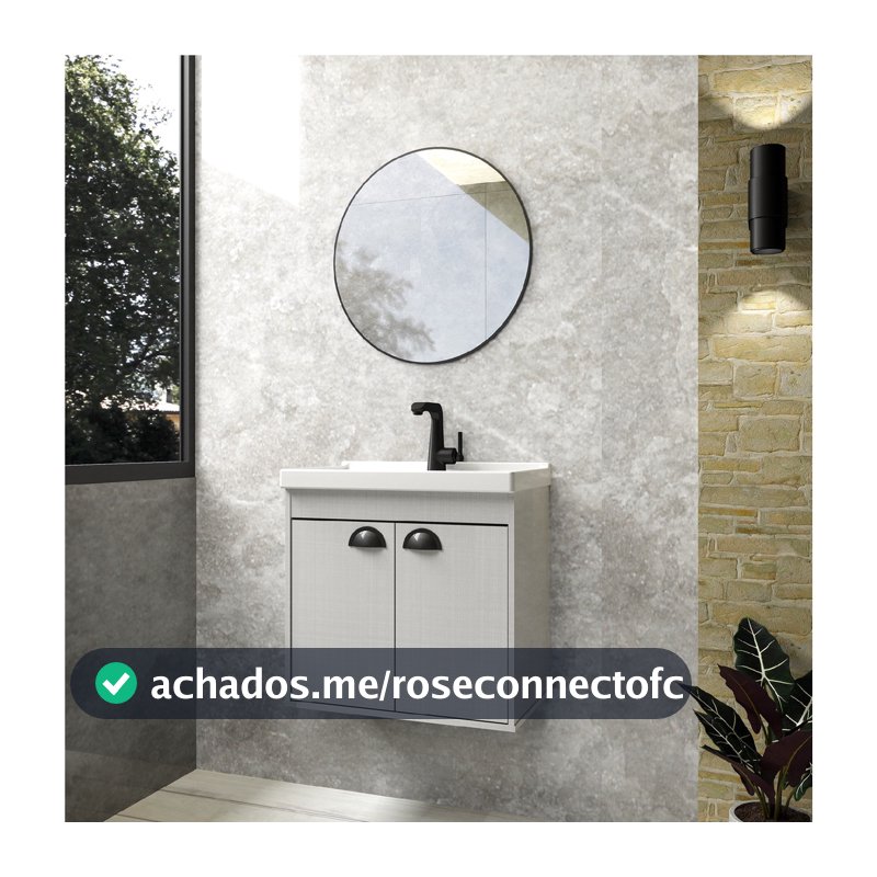 Gabinete Banheiro Armario Cuba Pia 100% Mdf  - Siena 50 cm