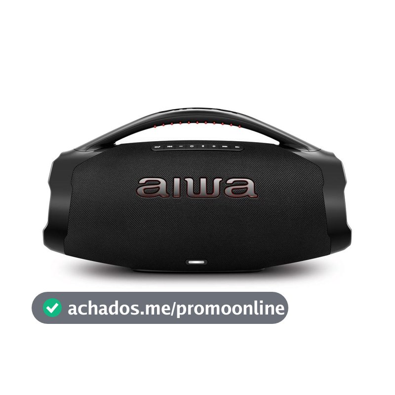 Caixa de Som Boombox AIWA - Bluetooth, 3 vias, IP66, AWS-BBS-01-B