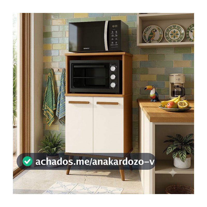 Paneleiro Torre Quente Cozinha Lisboa Para Microondas e Forno 2 Portas Multiuso Resistente