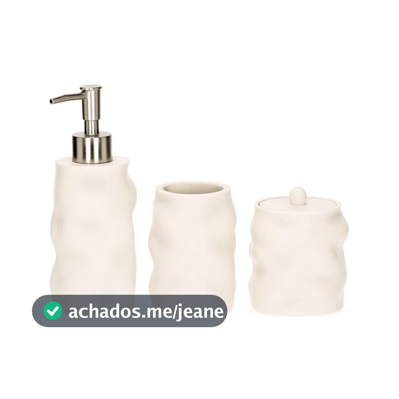 Kit 3 peças para Banheiro em polirresina Mart