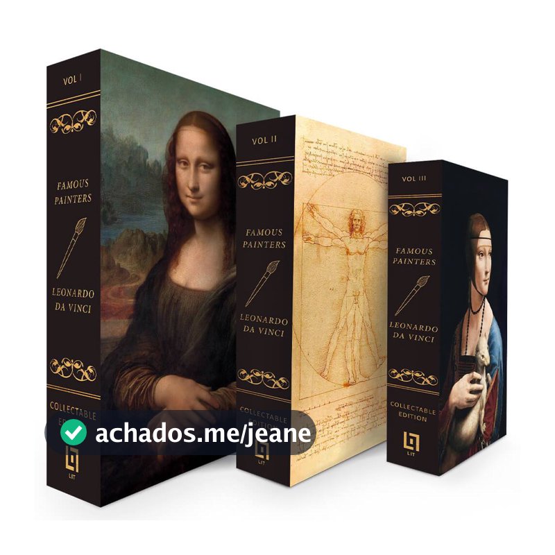 Conjunto de Caixa Livro Decorativa Organizadora Para Joias e porta controles KIT c/3 (Mod-12)