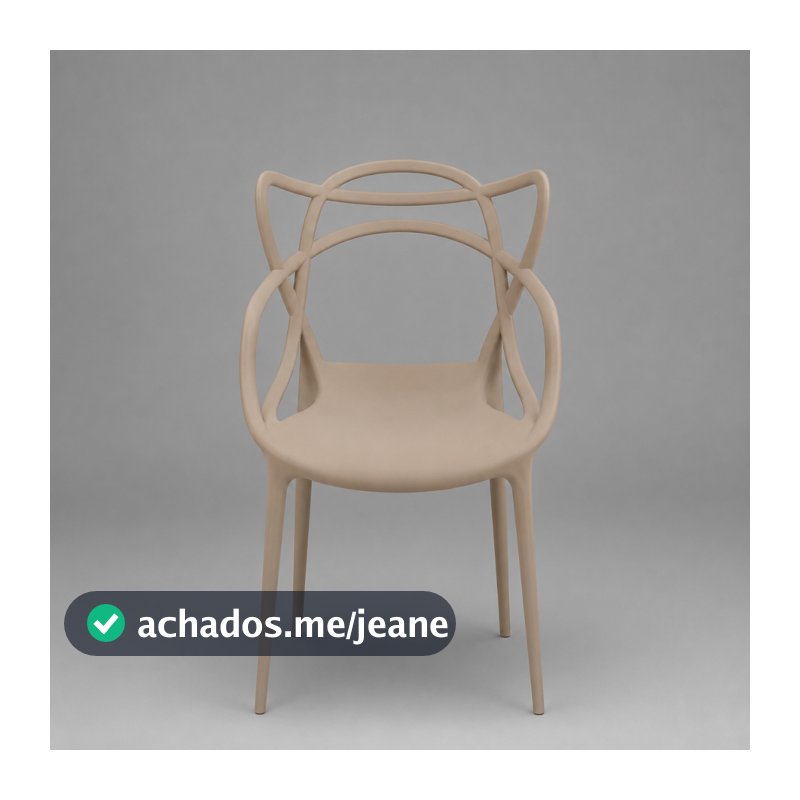 Kit C/4 Cadeiras De Plástico Cor Nude Área Externa Jardim Lazer Reforçada Sorveteria Gourmet Sala Jantar