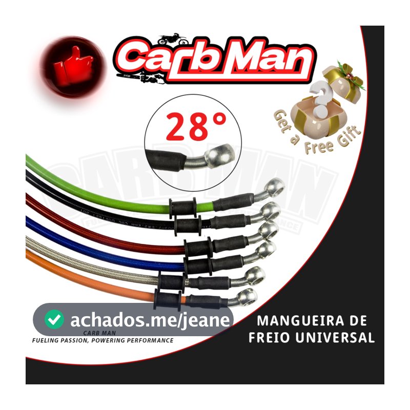 Mangueira de freio universal modificada para motocicleta, mangueira de óleo trançada com fio de aço colorido160CM-220CM