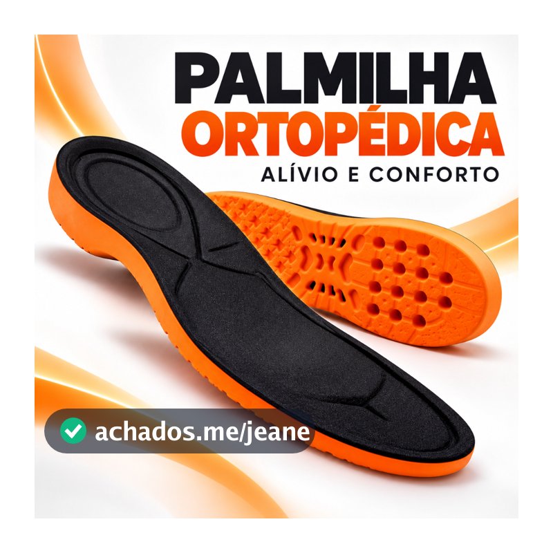 Palmilha Gel Ortopédica Silicone Macio Absorve Impacto Calcanhar Pés Cansados