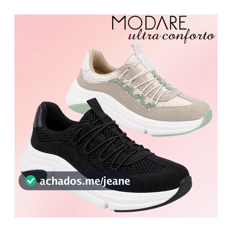 Tênis Feminino Modare Gaspea Knit Tênis Casual Confortável Leve Original Tenis Feminino Dia a Dia
