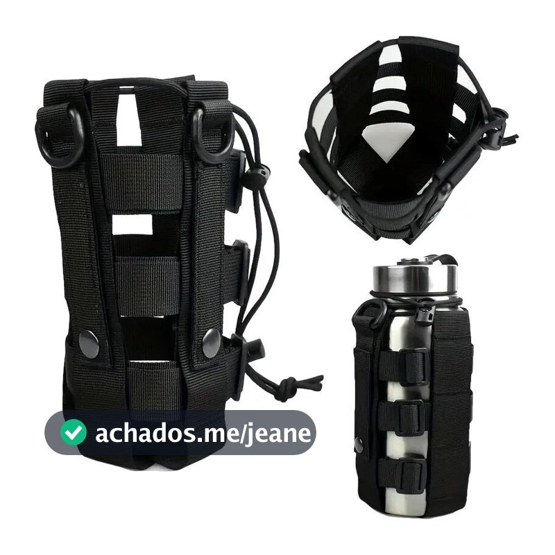 Alça Bolsa Porta Cantil Modular Molle Tática Mochila Airsoft Porta Garrafa D'agua YOBEL