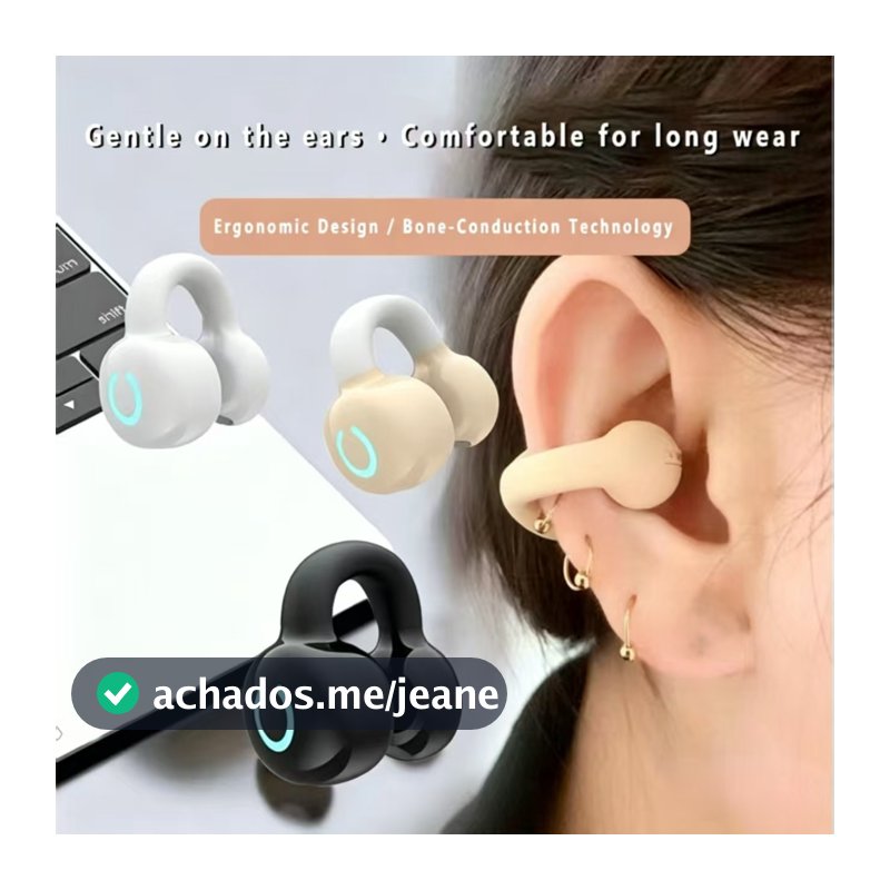 Y9 Compre 1 Fones De Ouvido Tomar Sem Fio Bluetooth 5.4 Com Clipe De Orelha De Condução Óssea Única Controle De Toque Mi