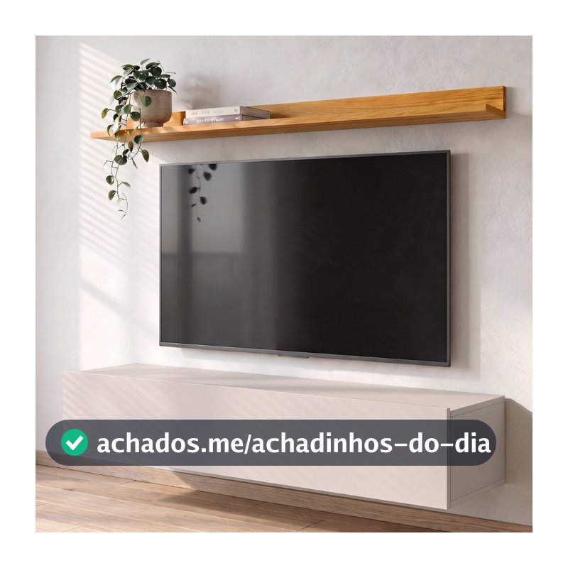 Bancada Suspensa e Prateleira 99cm Slat M20 Cinamomo/Off - Mpozenato