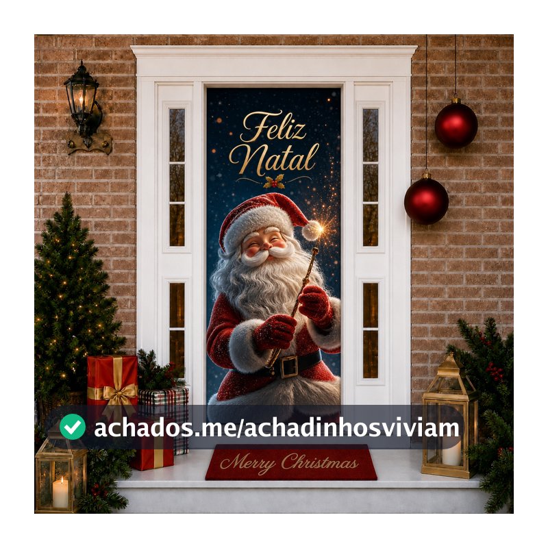 Capa Porta Painel Mesa Feliz Natal Papai Noel