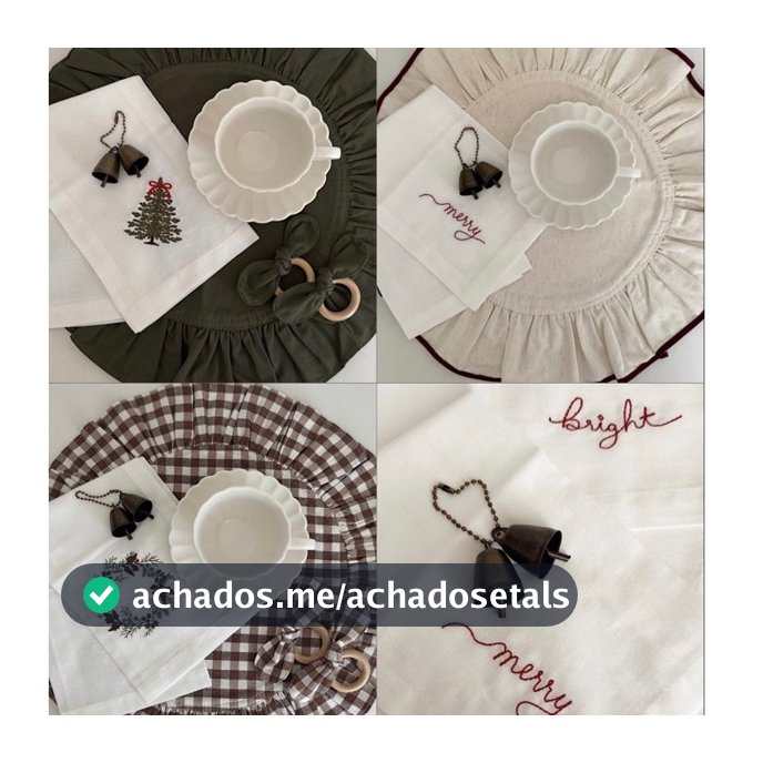 Kits Jogos americanos Coleção de Natal ( 2 Lugares a mesa )