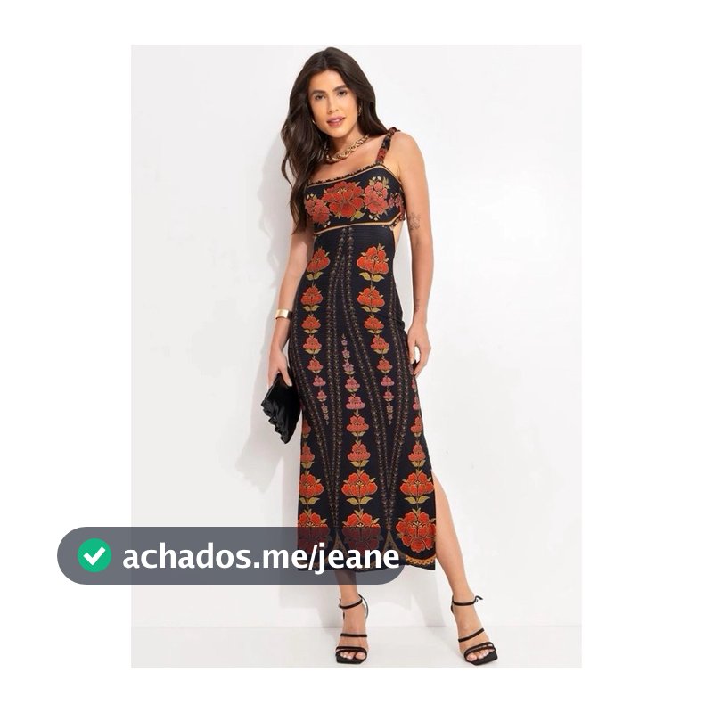 Vestido Farm midi Madalena Canelado P (veste mais) - usado