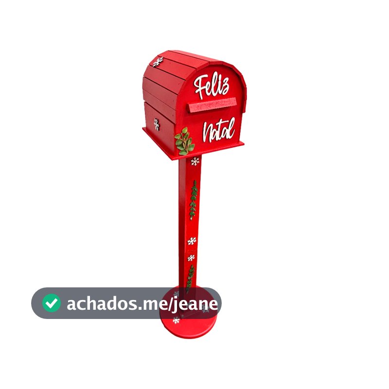 Caixa De Correio Natal Pra Festa Caixa Correio Mdf Desmontavél Papai Noel