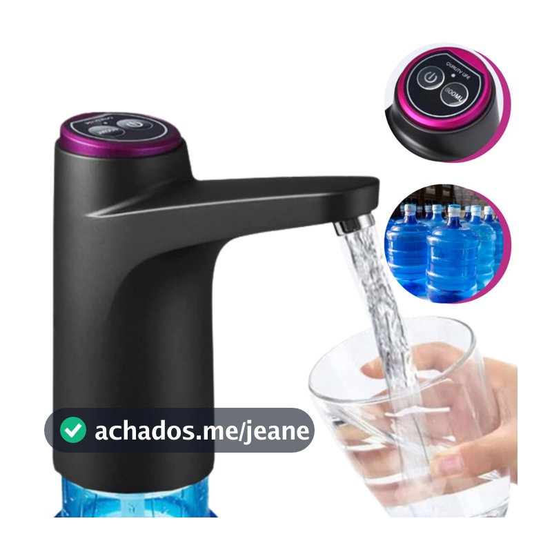 Bebedouro Bomba Elétrica Para Galão Água Bomba Recarregável Facil Instalar Para Galão De 5L/10L/20L