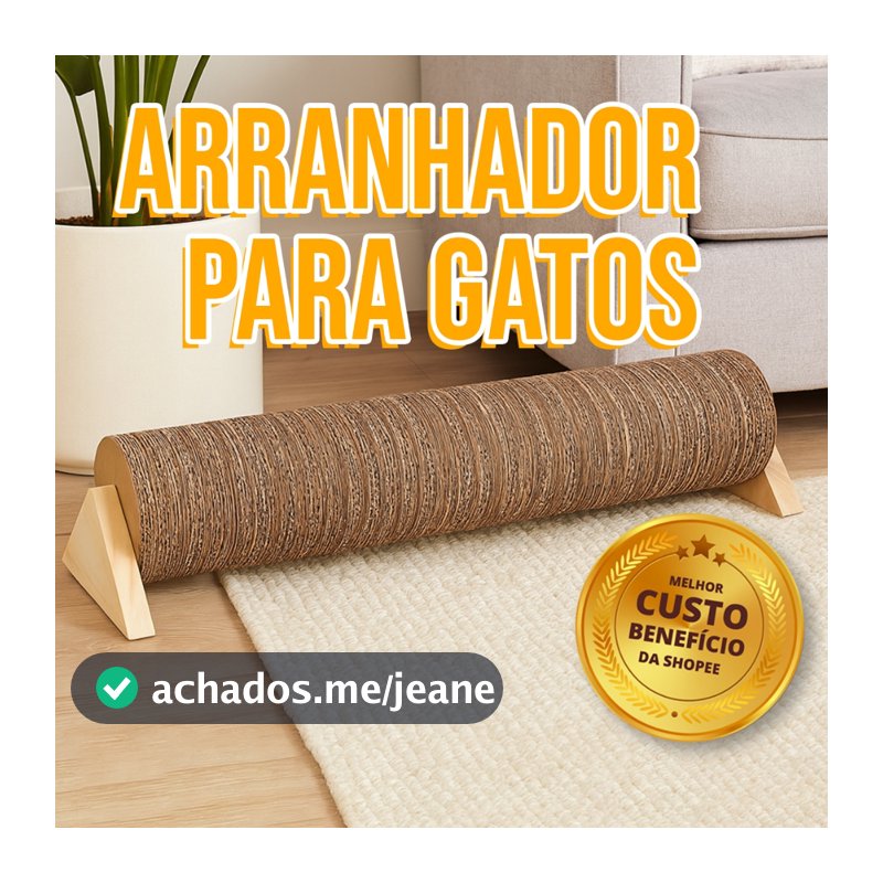 Arranhador Para Gatos Poste Grande de Papelao Antiestresse Gato