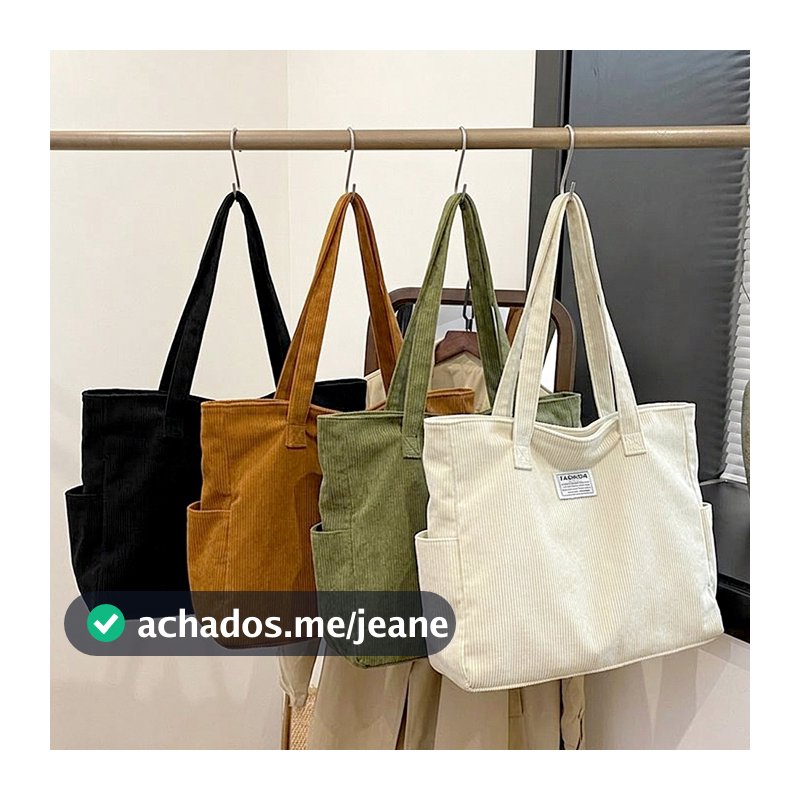 Bolsa Feminina Tote Grande Nylon Lona Horizontal Leve Versátil Ombro e Mão Grande Capacidade Trabalho Viagem Dia a Dia