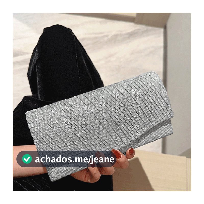 Bolsa de Festa Luxuosa com Brilho para Casamento e Jantares Clutch Feminina com Alça Y1055