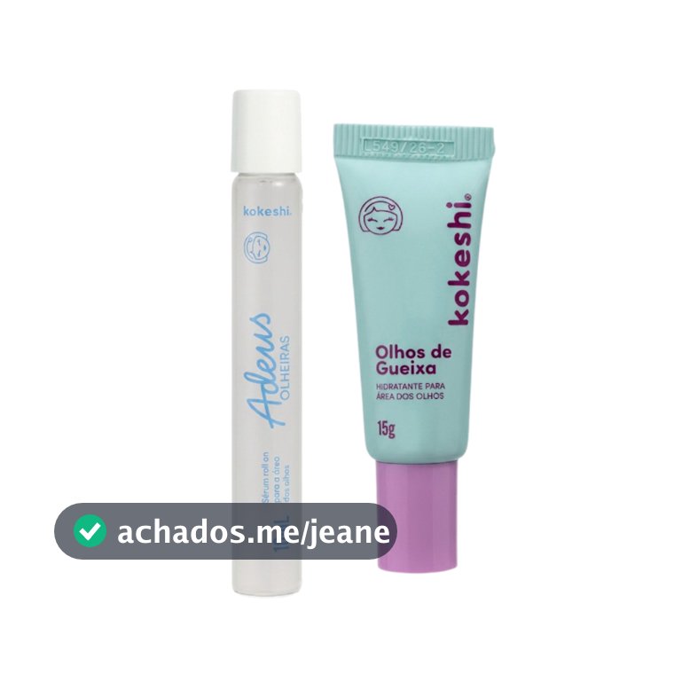 Kit Anti Olheiras Kokeshi Roll-On e Hidratante Olhos de Gueixa