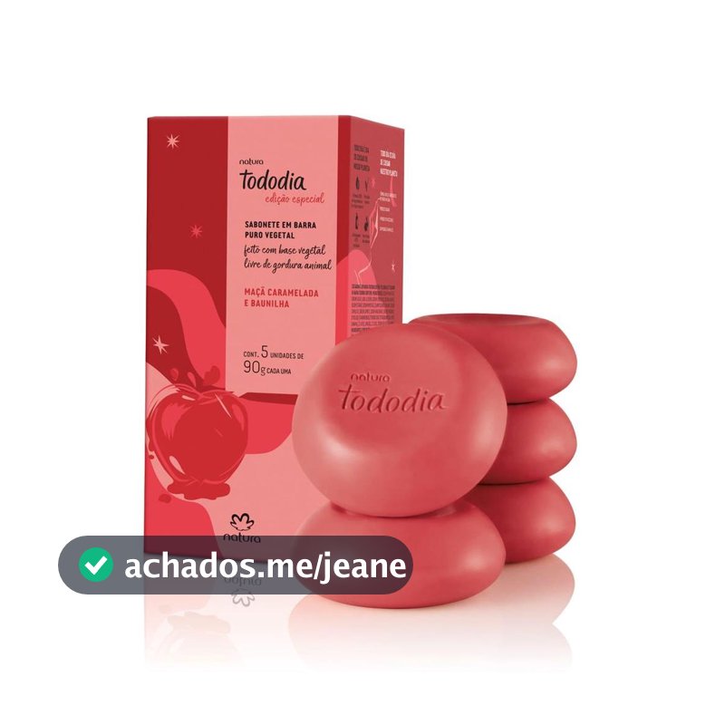 Sabonete em Barra Natura Tododia Maçã Caramelada 5un 90g
