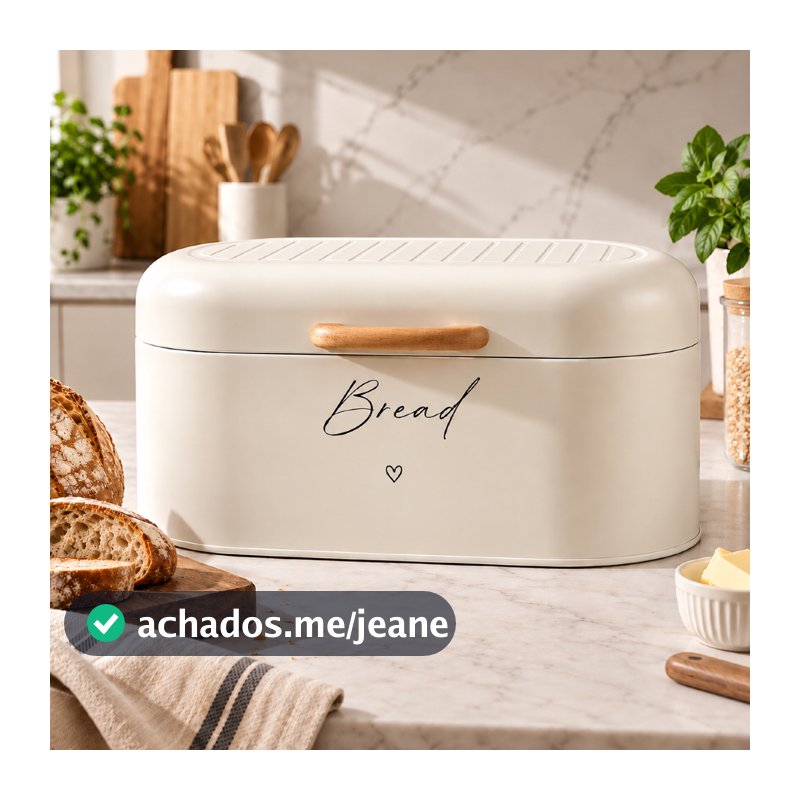 Porta Pão Azuza de Metal Organização Luxo Casa Cozinha Mesa Posta Moderna