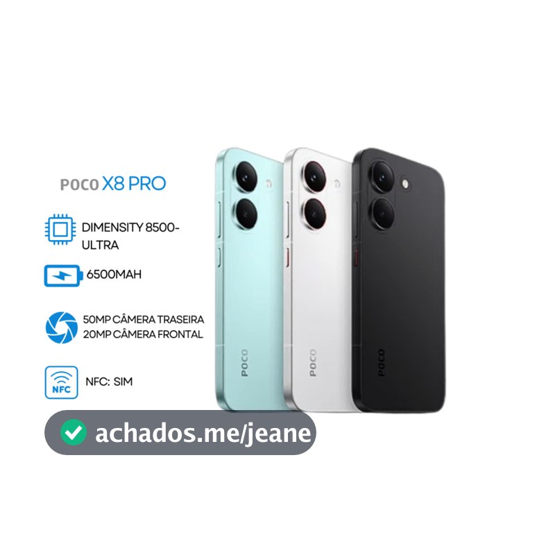 CELULAR LANÇAMENTO XIAOMI POCO X8 PRO 5G NFC 512GB / 256GB 8RAM OU 12 RAM VERSÃO GLOBAL FONTE RAPIDA COM CAPINHA LACRADO