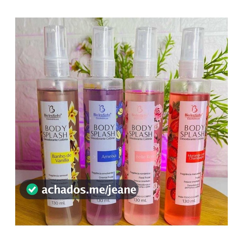 2UN BodySplash Perfume Corporal Feminina Aromas Marcantes Envolvente Bolsa Casa Escritório Beleza