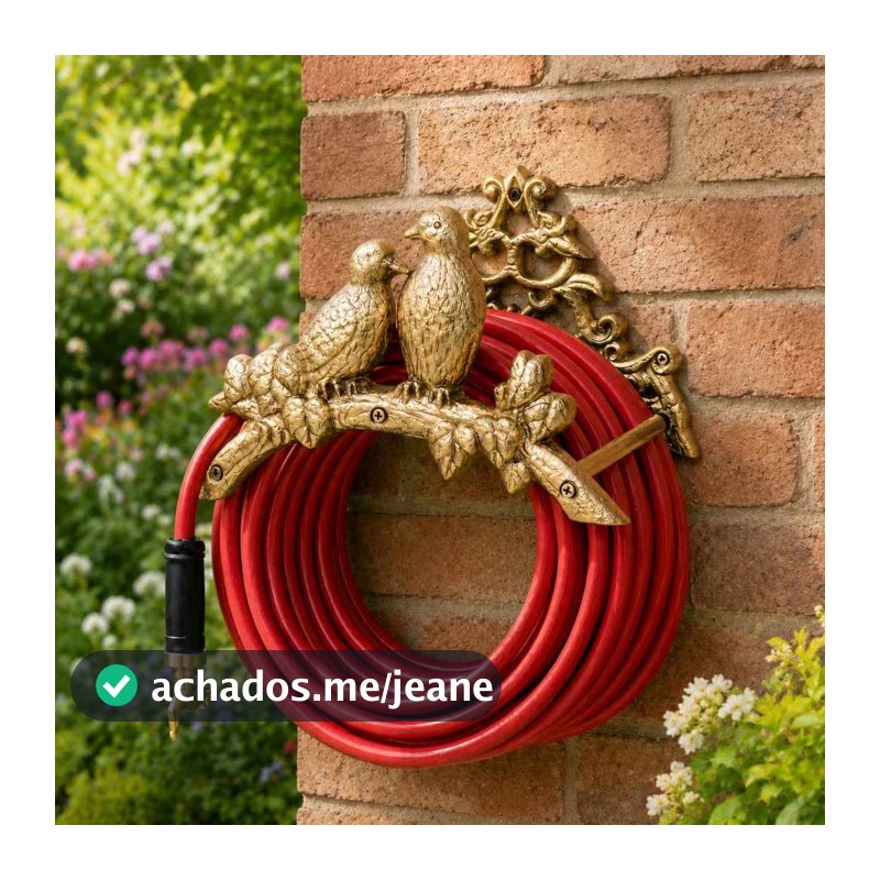 Suporte Mangueira Metal Jardim Decoração Rústico Enrolador - 3 Cores disponiveis!