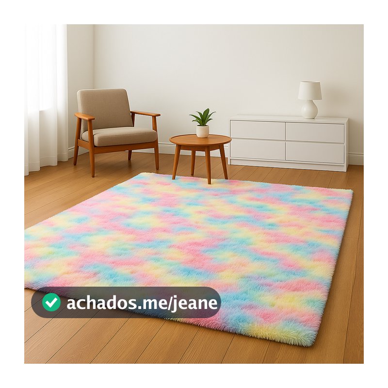Tapete Felpudo Para Sala E Quarto Vários Tamanhos Grande e Pequeno Peludo