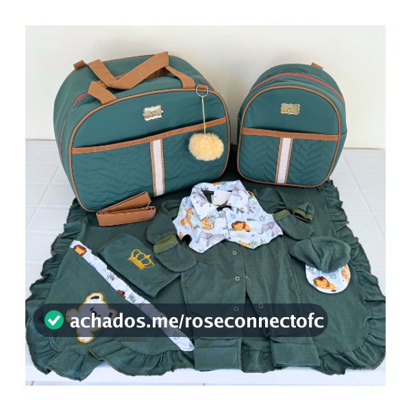 Kit Bolsa Mala Maternidade com Saída Maternidade e Manta de Bebê