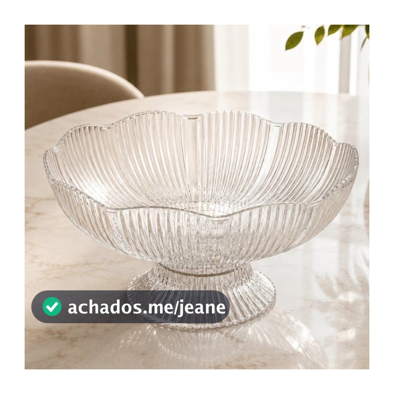 Fruteira Transparente Grande Decorativa Para Frutas Mesa Posta Centro de Mesa Acrilico