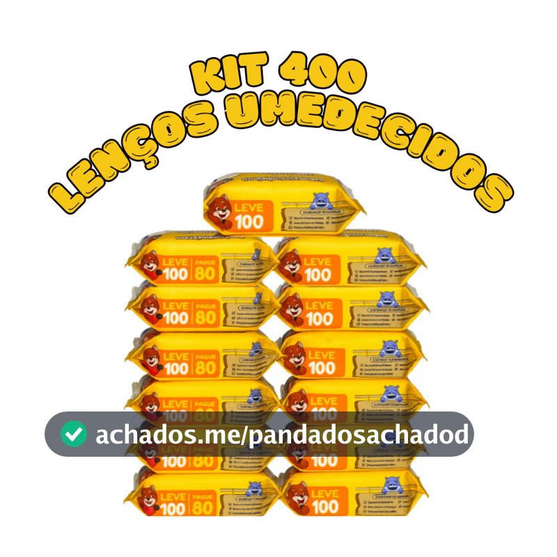 Kit 400 Toalhas Umedecidas Chameguinho Baby Lenço Umedecido Infantil Higiene Bebê Menina Menino