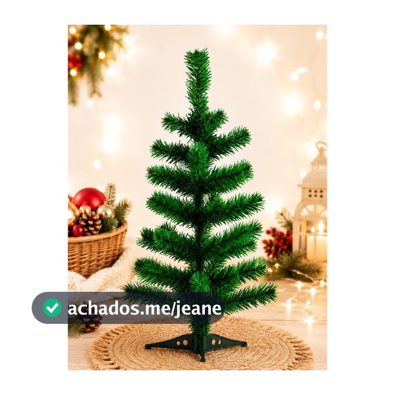 Árvore de Natal Pinheiro Verde Cromus 60cm de Altura e 32cm de Largura Decoração Premium